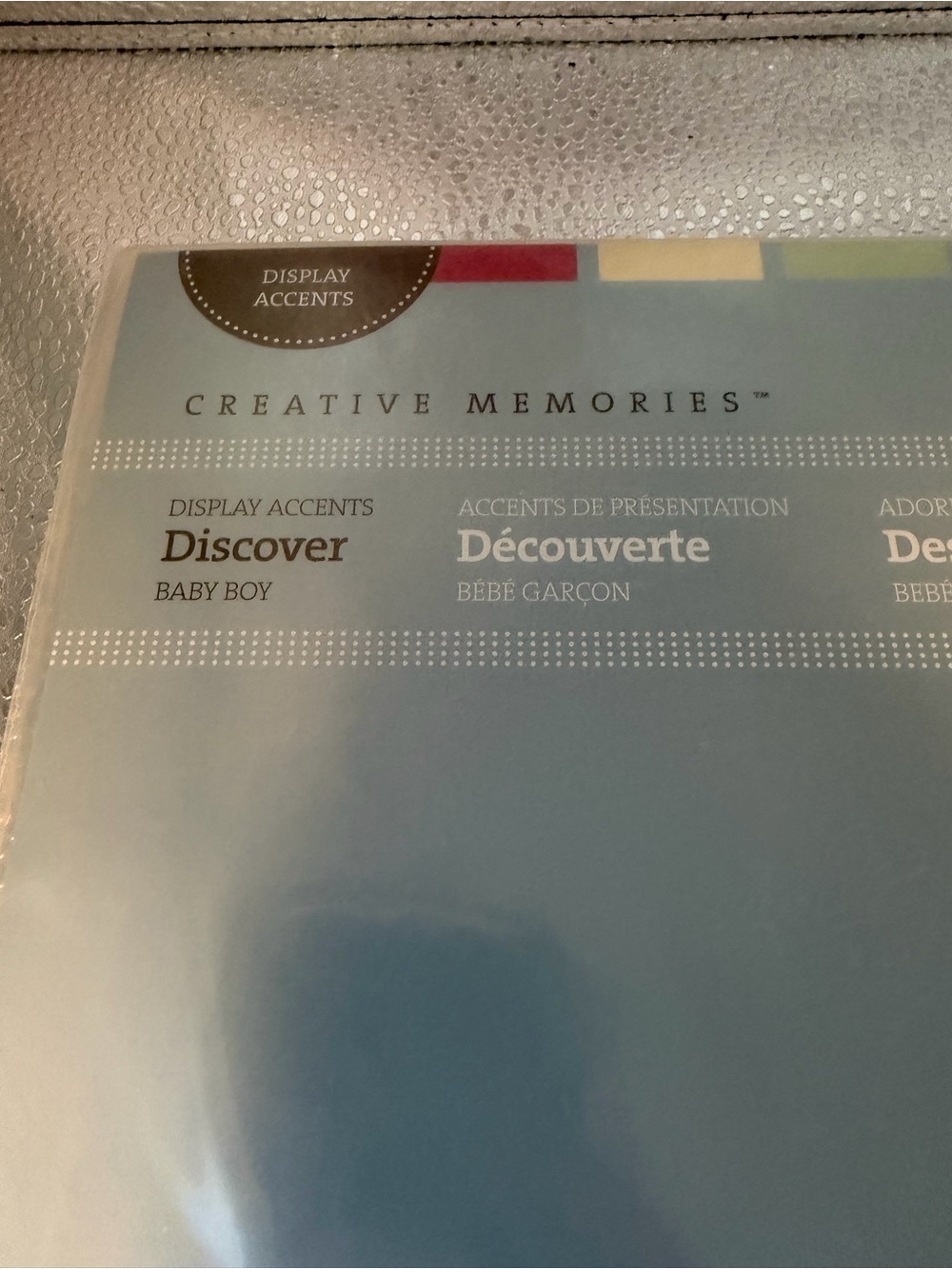 Creative Memories Baby Boy Display Accent Discover (2009)
